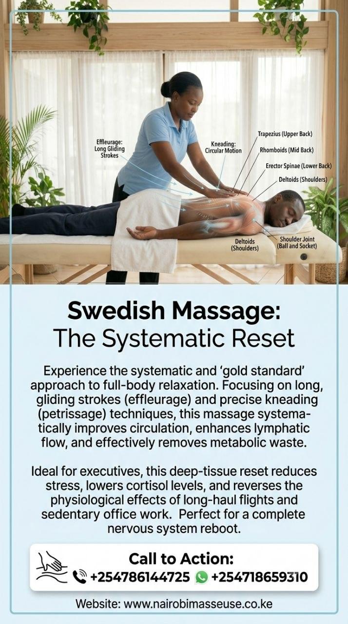 Swedish Massage. The Systematic Reset +254718659310