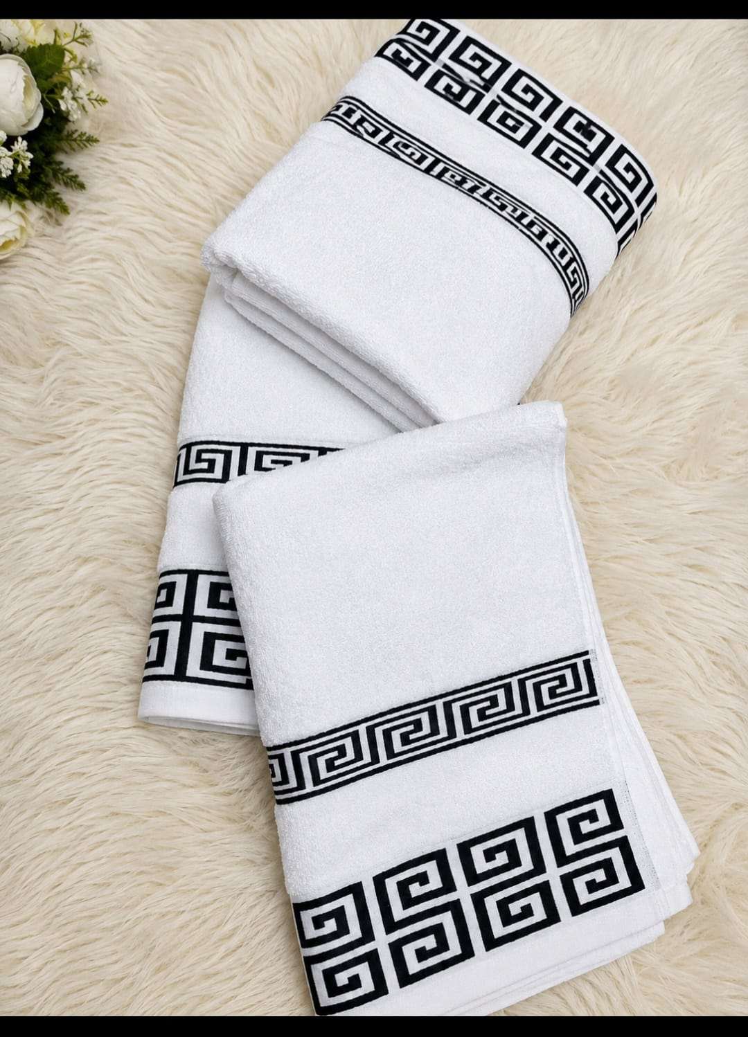Greek pattern towel