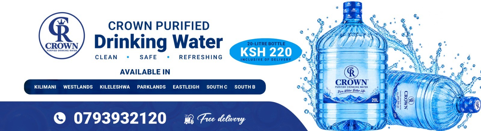 Crown Purified Drinking Water (20L)